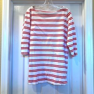 Woman Within Red and White Striped Top